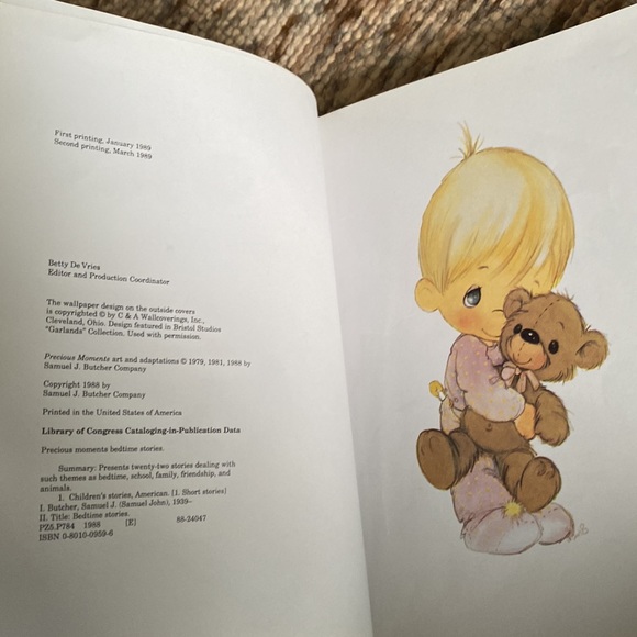 3/$30 Vintage Precious Moments Bedtime stories book, 1988 - Picture 4 of 9